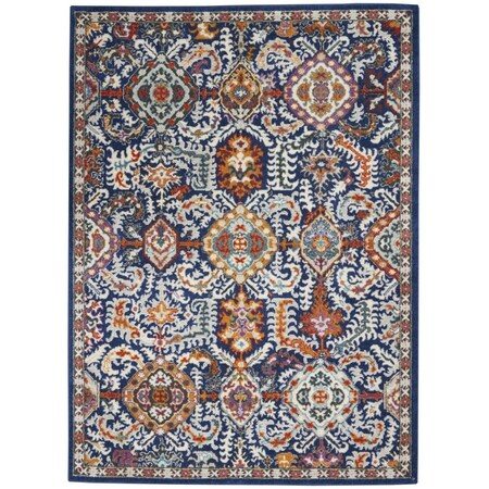 Palacedesigns 4 x 6 ft. Blue & Gold Intricate Area Rug PA3663765